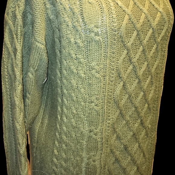 GREEN Turtle Neck Sweater Dress - Picture 2 of 7